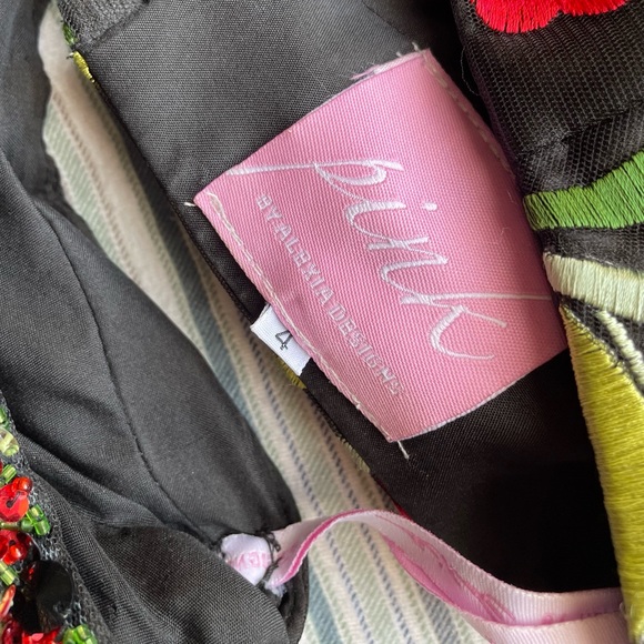 Black Floral Ball Gown Size 4 - Picture 12 of 15